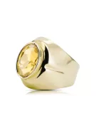 Or jaune 14 carats Péridot jaune Anneau Bijoux vintage vrc296y